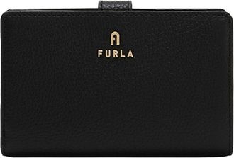 Furla Camelia M Compact Wallet - Dames - Portefeuilles - Zwart - ONE Size - Leer - Accessoires