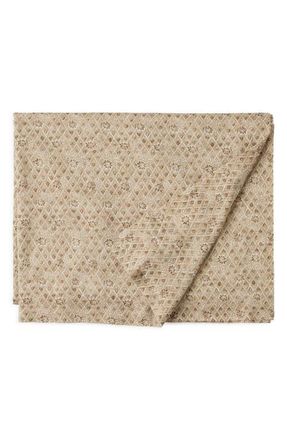 Coyuchi Coral Bell Print Tablecloth in Chestnut at Nordstrom