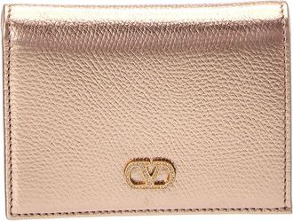 Valentino Vlogo Signature Leather Card Case