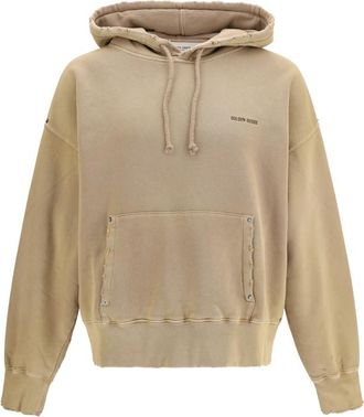 Golden Goose Beige Distressed Hoodie