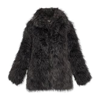 Zadig&Voltaire Faune Cappotto in Eco Pelliccia - - Jackets - Donna - Grigio - S