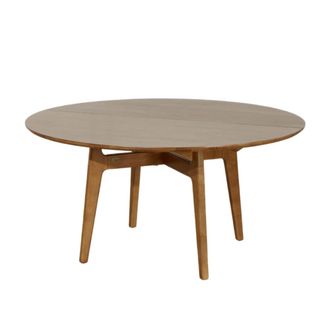 Robin des Bois Mesa de comedor redonda estilo escandinavo, 8 personas marr&oacute;n