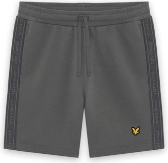 Lyle & Scott Shorts met Jacquard Tape - Heren - Korte Broeken - Grijs - S - Korte Broeken