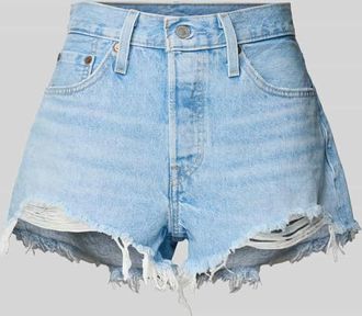 Levi's Mom Fit Jeansshorts im 5-Pocket-Design Modell 501 in Jeansblau, Gr&ouml;&szlig;e 25