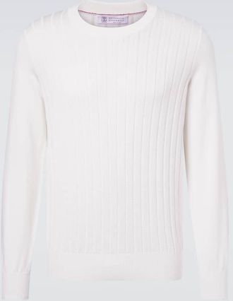 Brunello Cucinelli Pullover in cotone a coste