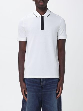 A|X Armani Exchange Polo in cotone piquet con zip e logo