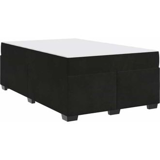 vidaXL Vidaxl - Estructura De Cama Con Colch&oacute;n Negro 120 X 200 Cm Terciopelo