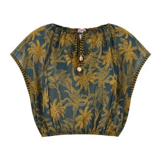 Eres Crocodile Crop Top - female - ERES - Blouses - Multicolor - L - Blouses & Shirts
