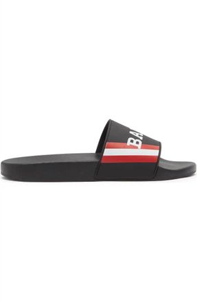 Bally Mens Simon 6234034 Rubber Sandals In Black Logo