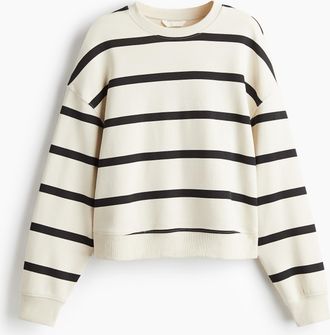 H&M Sweatshirt mit überschnittenen Schultern - Beige