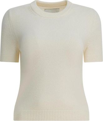 SA SU PHI Korte gebreide top - Dames - Cashmere truien - Wit - 2XS - Kasjmier - Truien & Vesten
