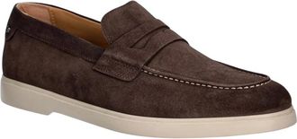 Baldinini Suede Penny Loafers - Heren - Loafers - Bruin - 41 EU - Leer - Schoenen