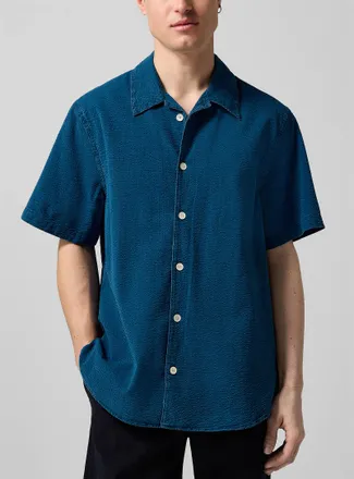 Paul Smith Mens Seersucker denim shirt