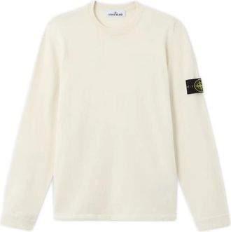 Stone Island Crew Neck Sweater - Heren - Ronde hals truien - Beige - 2XL - Katoen - Truien & Vesten