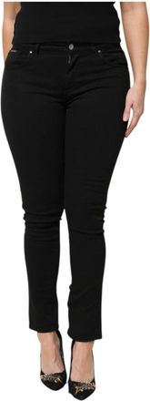 Dolce & Gabbana Slim Fit Jeans - Dames - Slim Fit Jeans - Zwart - M - Katoen - Jeans