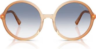 Miu Miu Brown Miu Regard 0MU B02S Acetate Round Sunglasses