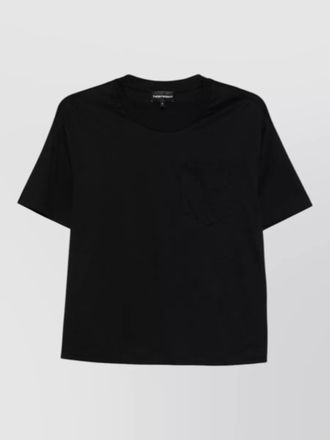 Emporio Armani crew neck top short sleeves pocket
