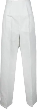 Sportmax Dames, Broeken, Wit, Maat: 2XS Katoen