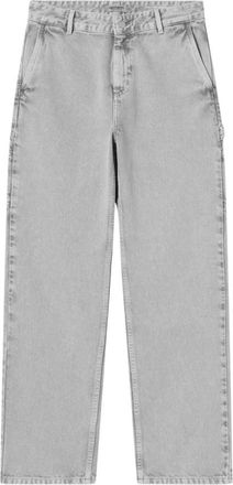 Carhartt Work in Progress Straight Jeans - Dames - Regular Fit Jeans - Grijs - W28 - Katoen - Jeans