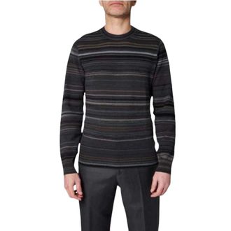 Paul Smith Jersey de cuello redondo a rayas - Knitwear - Hombre - Gris - XL