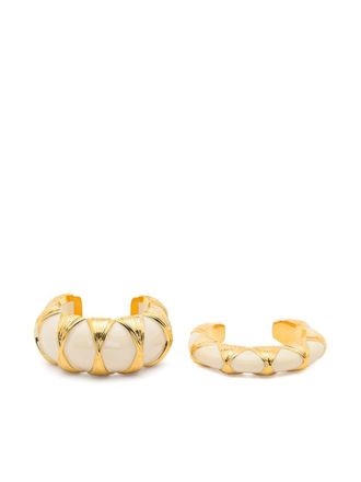 Aur&eacute;lie Bidermann Rosario gold-plated bracelets (set of two) - Oro