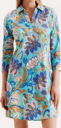 Tyler B&ouml;e Johnny Mini Dress In Aqua Filigree