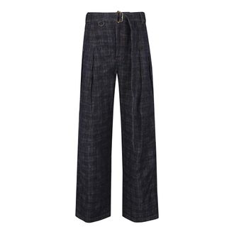 Burberry Dames, Broeken, Blauw, Maat: W26 Katoen