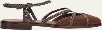 Hereu Ranya Braided Suede Sandals