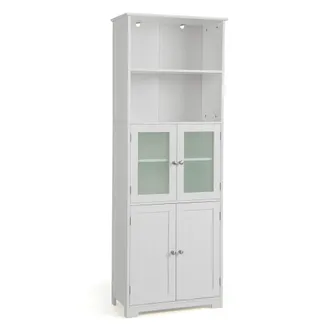Giantex Mueble de ba&ntilde;o blanco 60x 30x 163cm