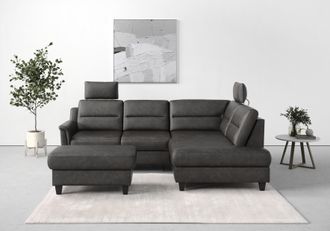 Sit&more Ecksofa »Farö L-Form« inklusive Federkern, wahlweise mit Bettfunktion und Bettkasten