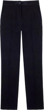 ottod'Ame Rechte broek - Dames - Straight fit broeken - Zwart - L - Leer - Broeken