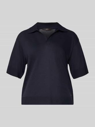 Windsor T-Shirt mit Polokragen in Marine, Gr&ouml;&szlig;e 34