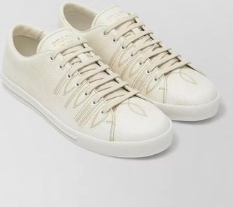 Prada leather low-top sneakers