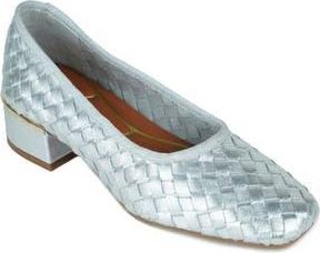 Kenneth Cole Birdie Woven Leather Pump in Silver Woven Leather at Nordstrom Rack, Size 7.5