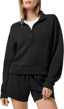 Travis Mathew Skyloft Soft Half Zip Sweatshirt in Black at Nordstrom, Size Xx-Large