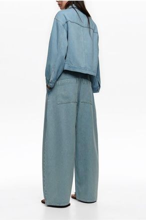 Bimba & Lola Fluid Straight-leg Denim With Pleats in Light Denim Blue at Nordstrom, Size 34 Eu