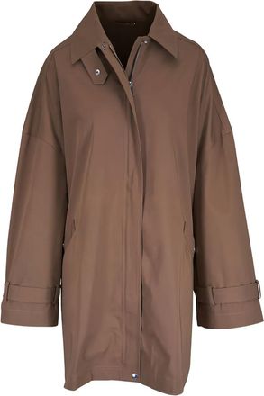 Toteme Hazel zip-up cotton coat - women - Cotton - 36 - Brown