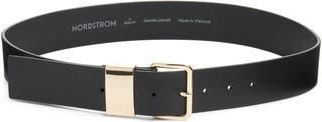 Nordstrom Leilani Leather Belt in Black at Nordstrom Rack, Size Small