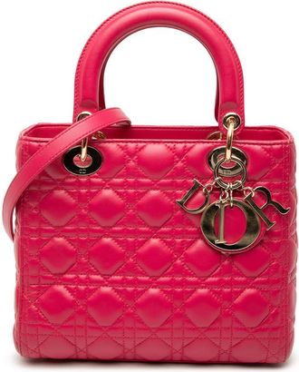 Dior Pre-owned Dior Medium Lambskin Cannage Lady Ladies 3VHD9A9F8Y10BGCW