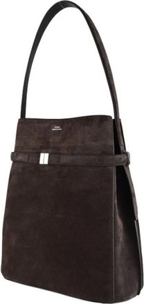 Toteme Tassen, Dames, Bruin, ONE Size, Leer, Leren Riem Tas