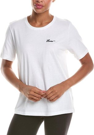 Hanro Hanro Natural Embroidered Logo T-Shirt