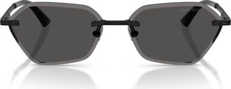 Jimmy Choo London Abby 58mm Irregular Sunglasses in Matte Black/dark Grey at Nordstrom