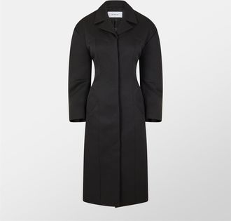 Off-white Womens Off White Single Breast Formal Overcoat in Black - Size 6 UK