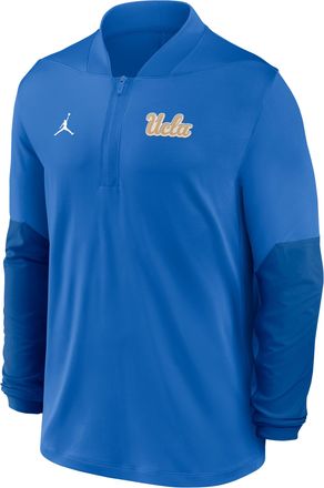 Nike Jordan Mens UCLA Jordan Brand Dri-FIT College 1/2-Zip Top in Blue | 0JBA0DWUUCL-UCQ