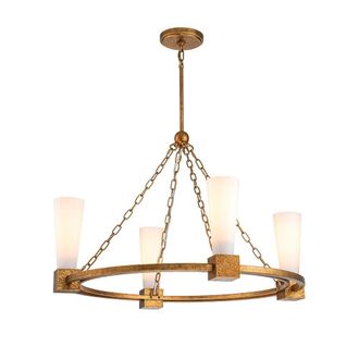 Netlighting Kristy Cylindrical Pendant Distressed Gold 4x E27