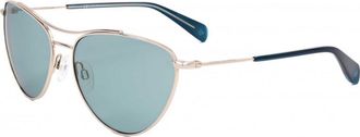 Rag & Bone Womens RNB1065 G S 58 OGA Sunglasses - Gold - One Size