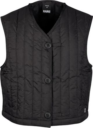 Rains Banja Short Liner W Vest - Dames - Bodywarmers - Zwart - S - Nylon - Jassen