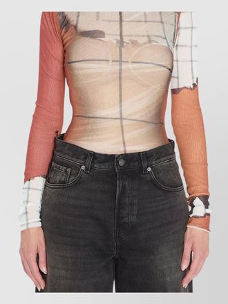 Jean Paul Gaultier printed long-sleeve bodysuit