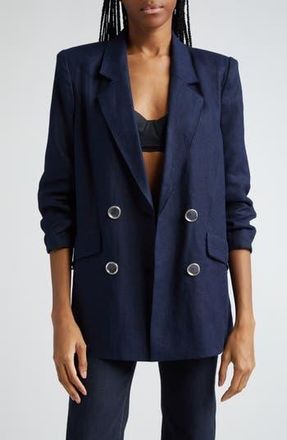 Ramy Brook Gianni Double Breasted Blazer in Spring Navy at Nordstrom Rack, Size 4