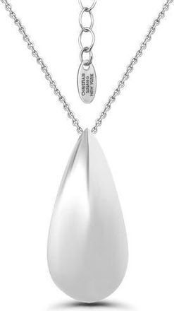 Christian Siriano Sculpted Teardrop Pendant Necklace in Silver at Nordstrom Rack, Size 18